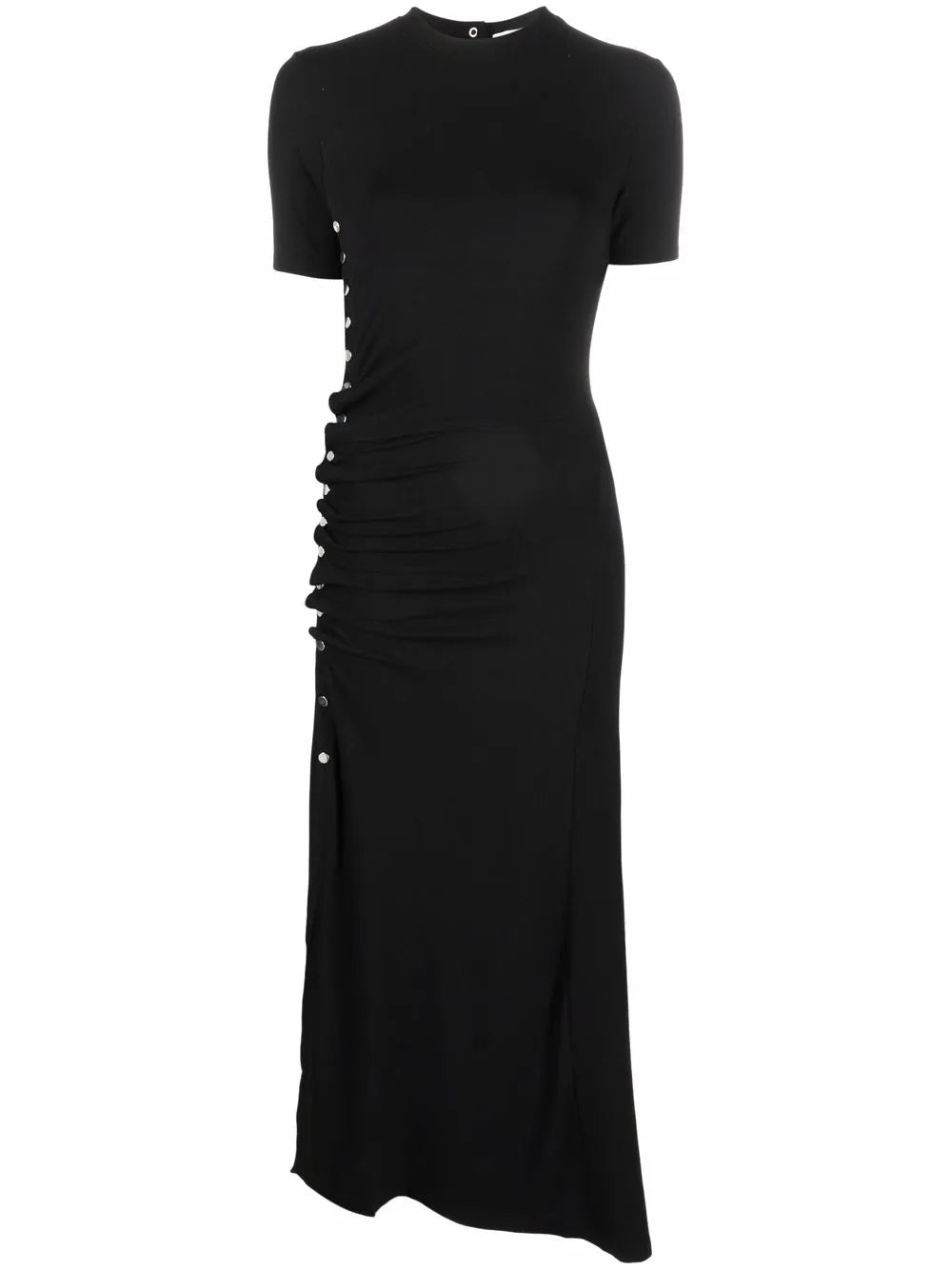 Side-Buttons Midi Dress