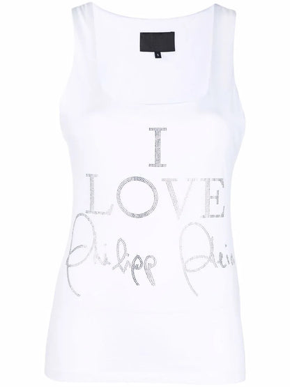 Crystal-Embellished Tank Top
