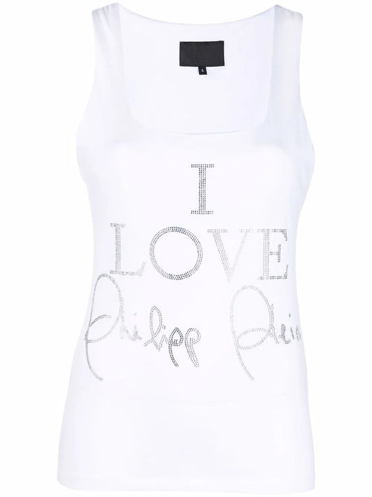 Crystal-Embellished Tank Top