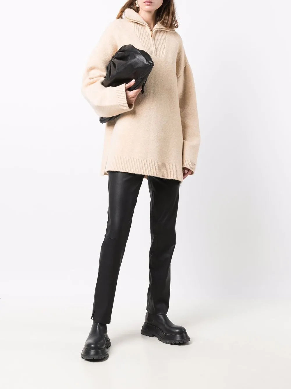 Lambskin Drawstring-Waist Trousers