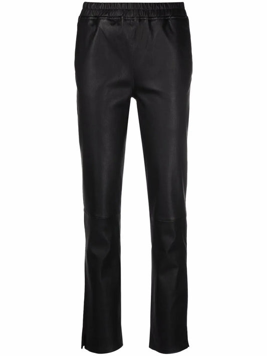 Lambskin Drawstring-Waist Trousers