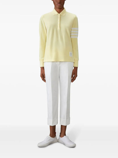 4-Bar Long-Sleeved Polo Top