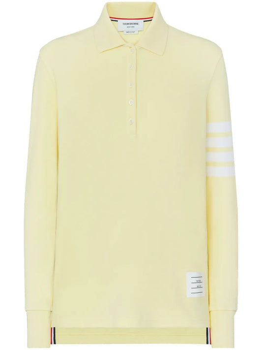 4-Bar Long-Sleeved Polo Top