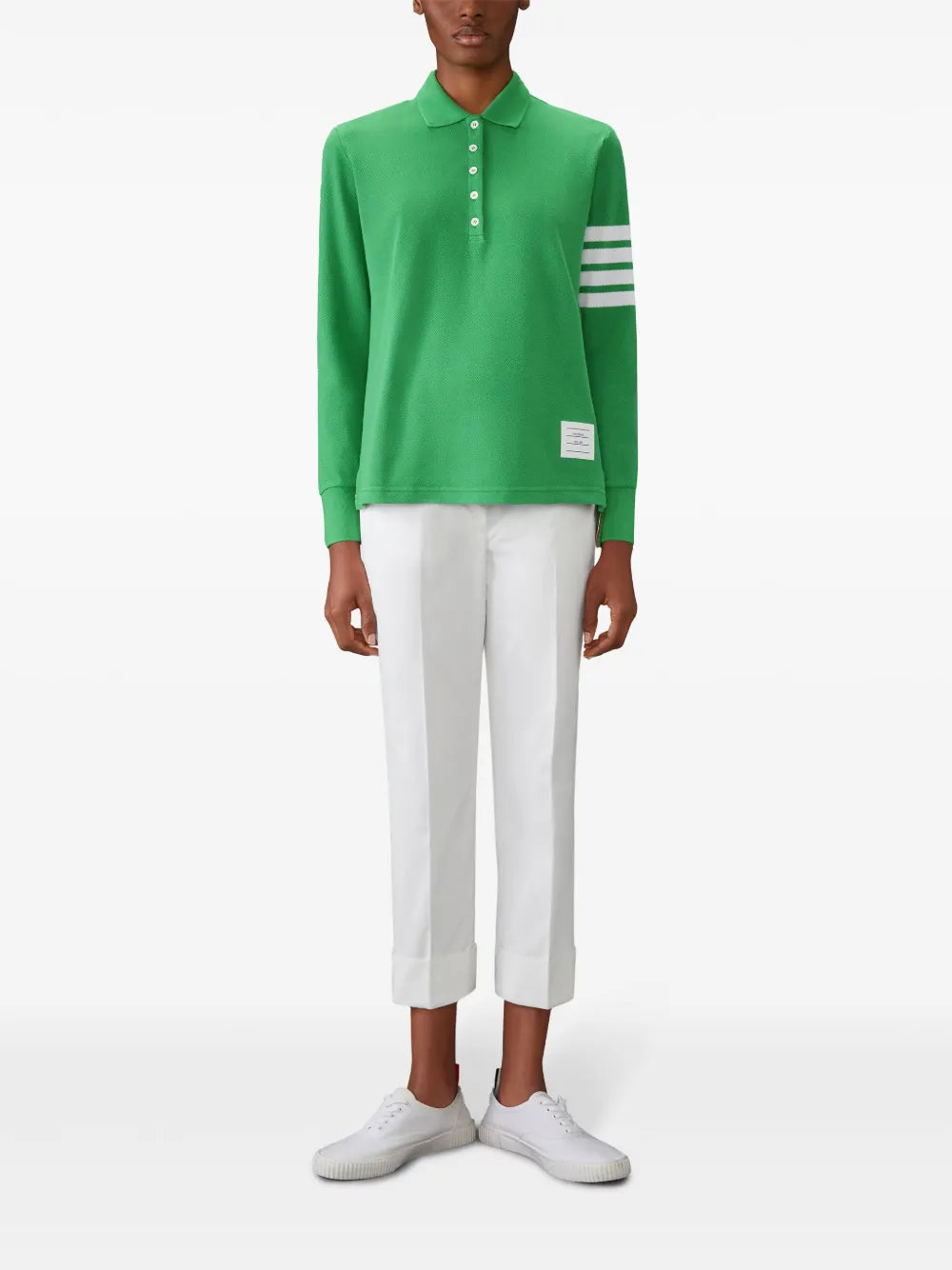 4-Bar Long-Sleeved Polo Top