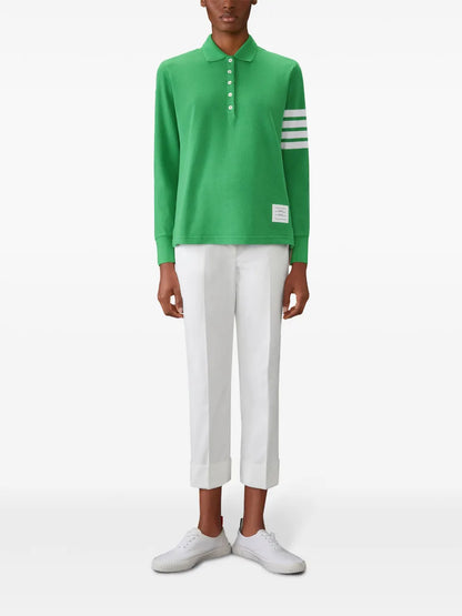 4-Bar Long-Sleeved Polo Top