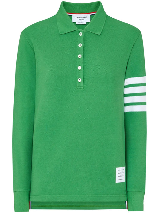 4-Bar Long-Sleeved Polo Top