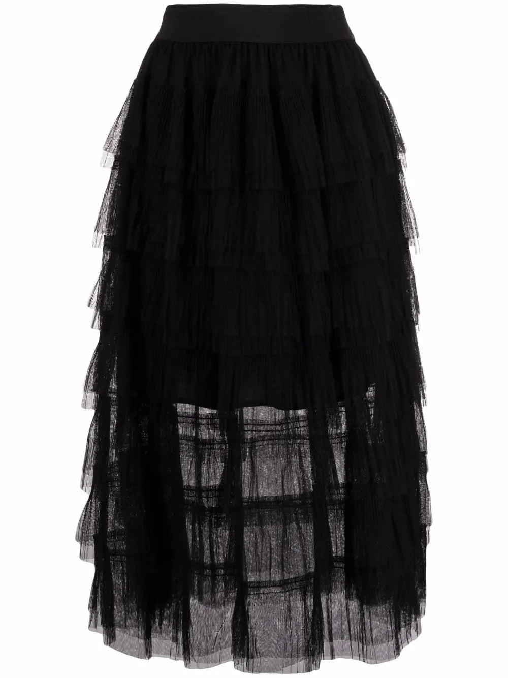 Layered Tulle Midi Skirt