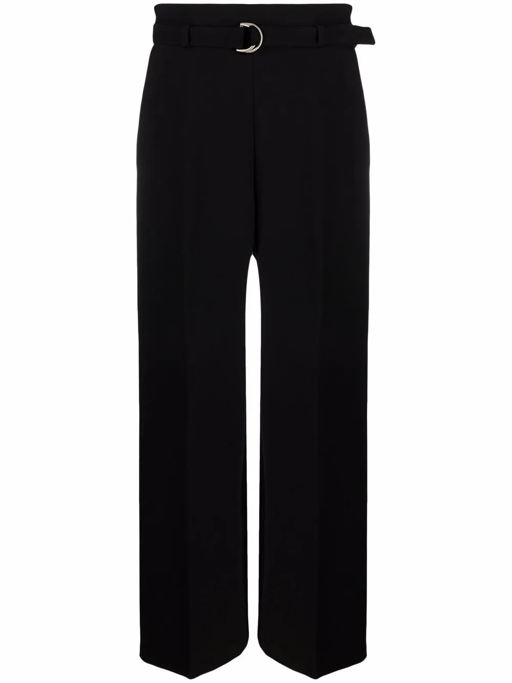 Belted-Waist Wide-Leg Trousers