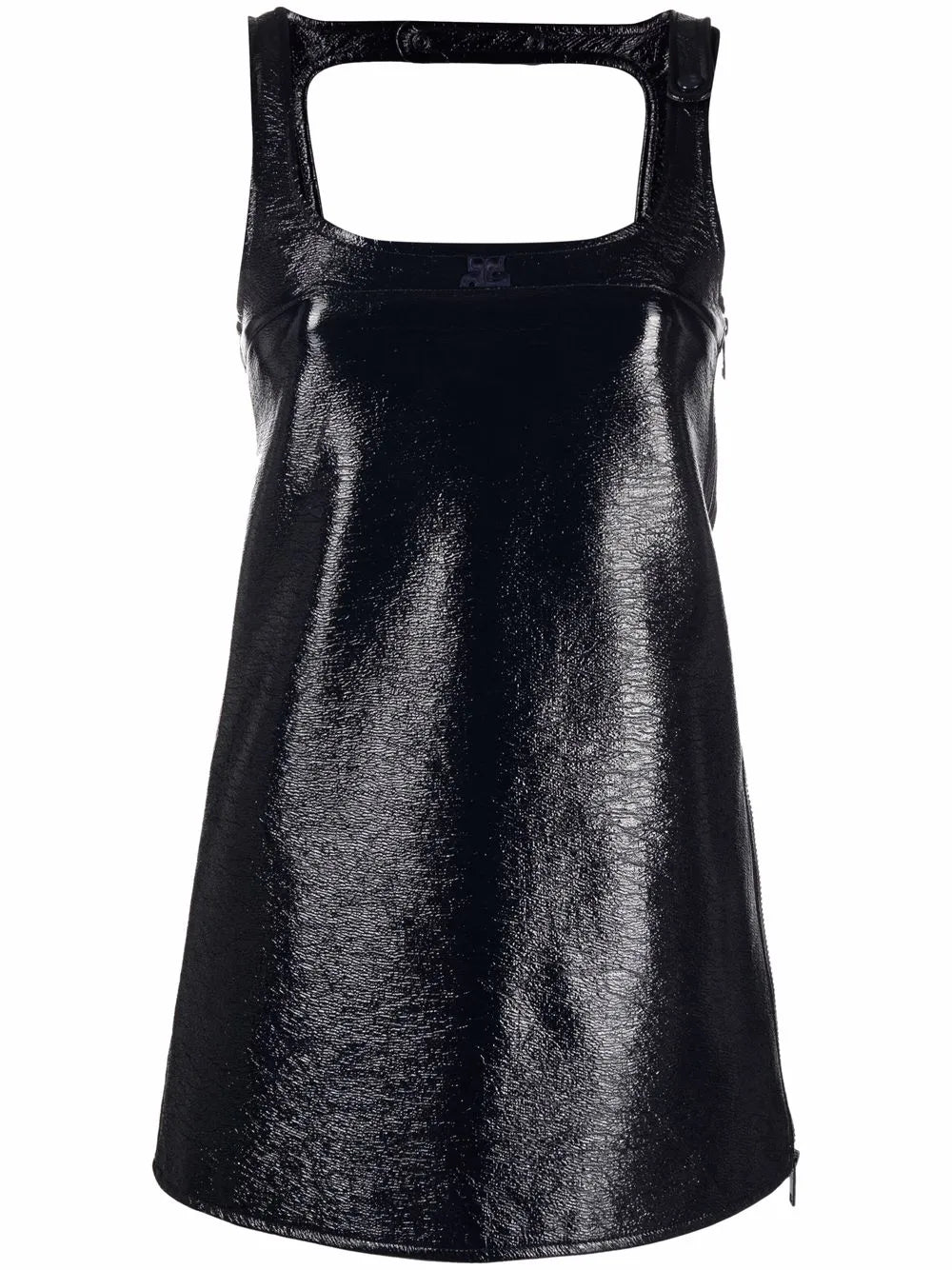 Sleeveless Vinyl Mini Dress