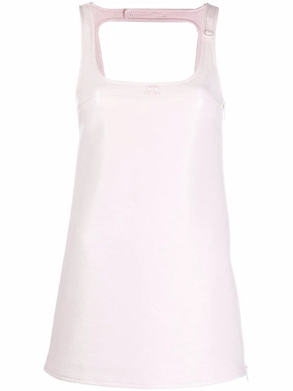 Sleeveless Vinyl Mini Dress