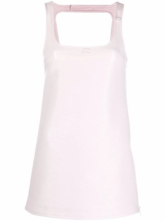 Sleeveless Vinyl Mini Dress