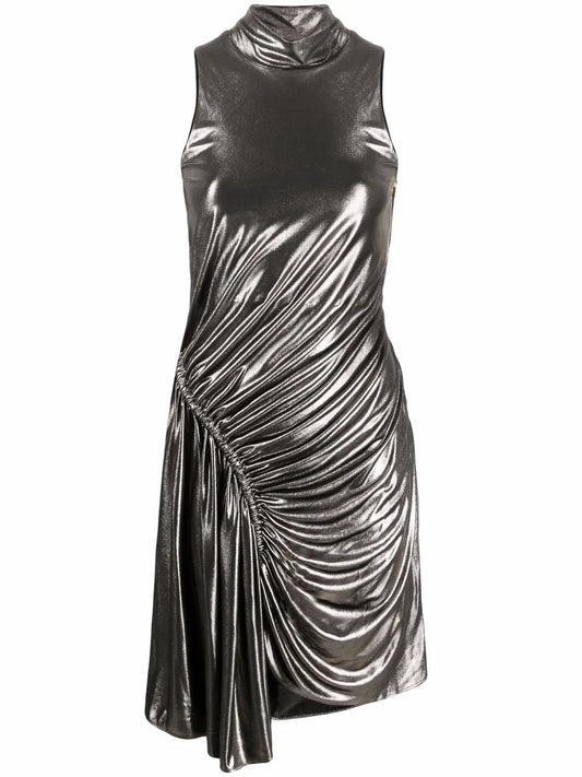 Ruched Sleeveless Mini Dress