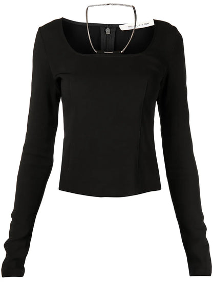 Chain-Link Long-Sleeved Top