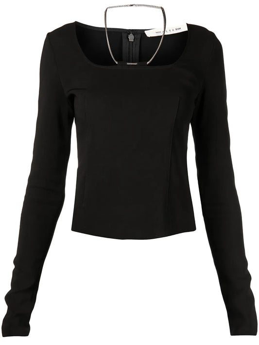 Chain-Link Long-Sleeved Top