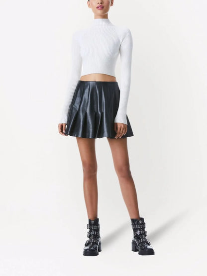 Carter Faux Leather Pleated Skirt