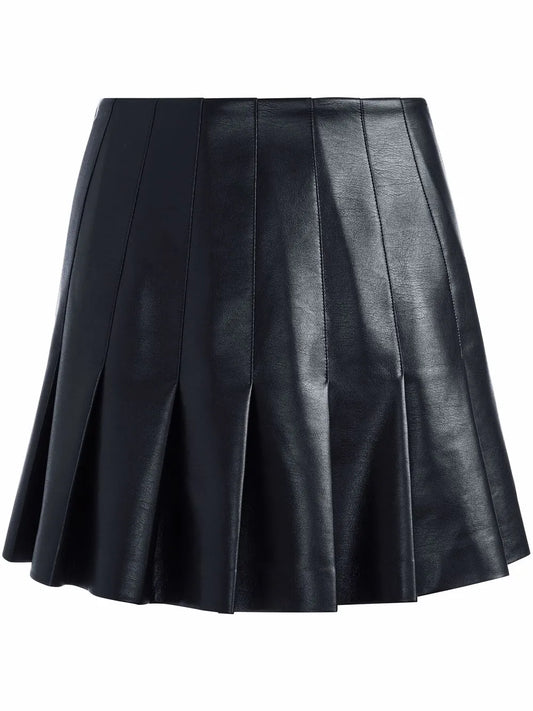 Carter Faux Leather Pleated Skirt
