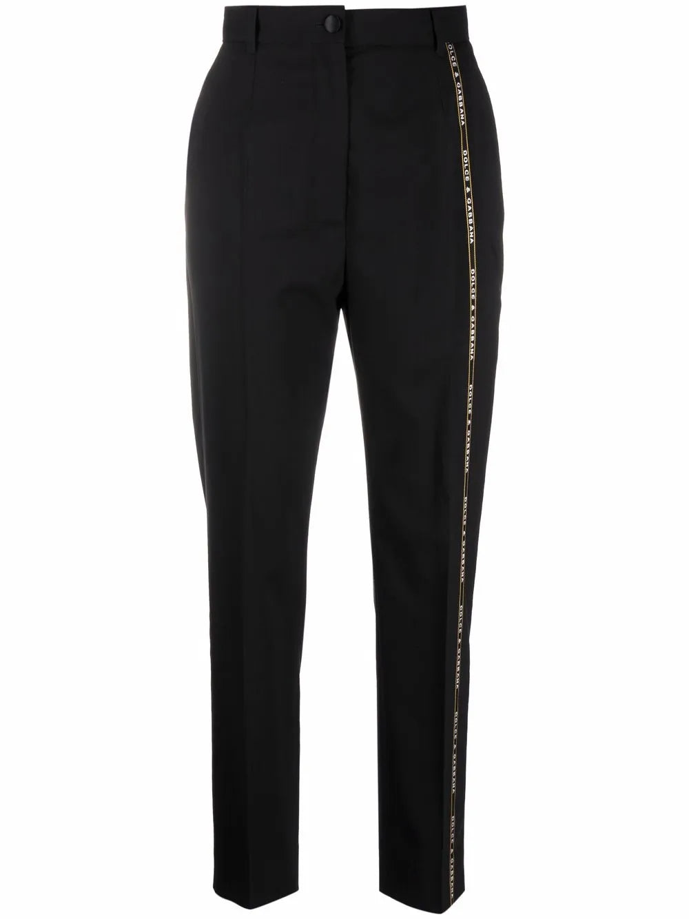 Logo-Trim Tapered-Leg Tailored Trousers