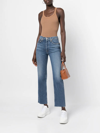 Stobe Pipe High-Rise Straight Jeans