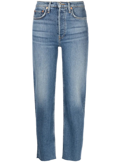 Stobe Pipe High-Rise Straight Jeans