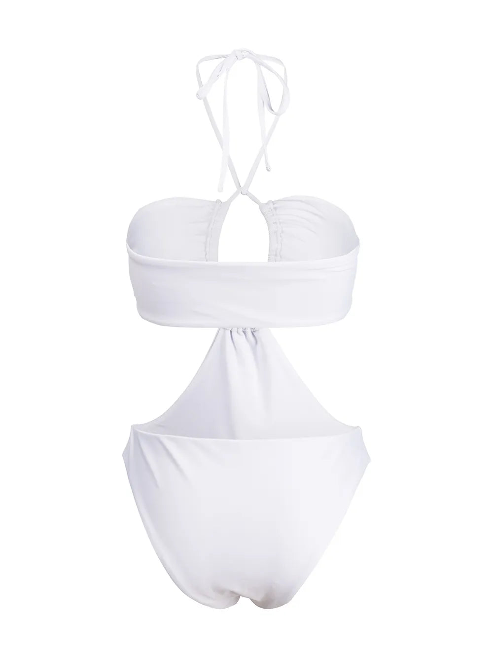 Bandeau-Style Rear-Tie Swimsuit