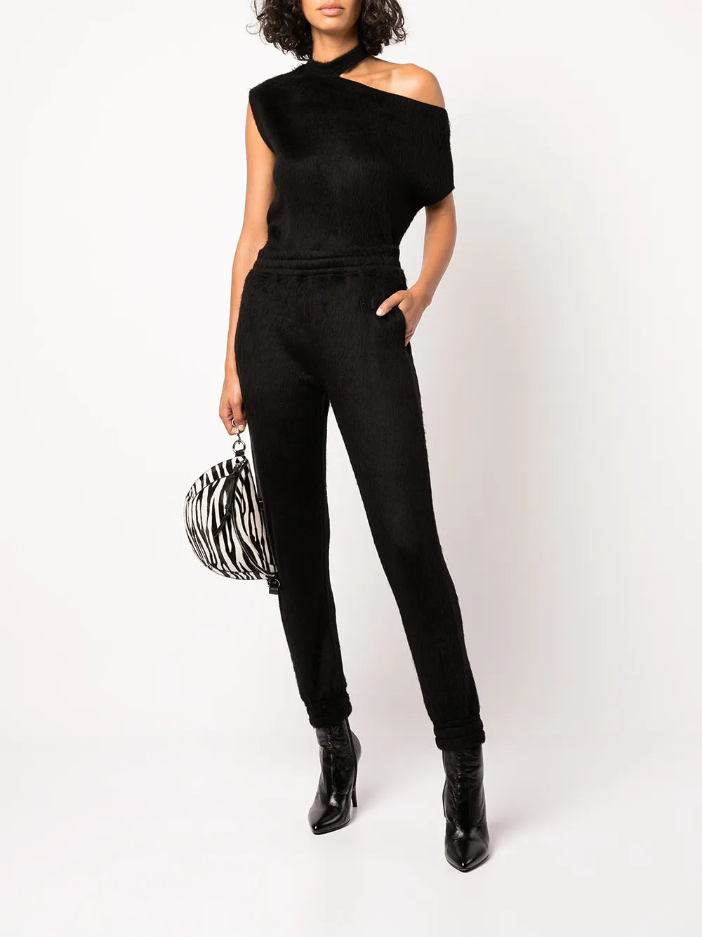 Asymmetric Cut-Detail T-Shirt