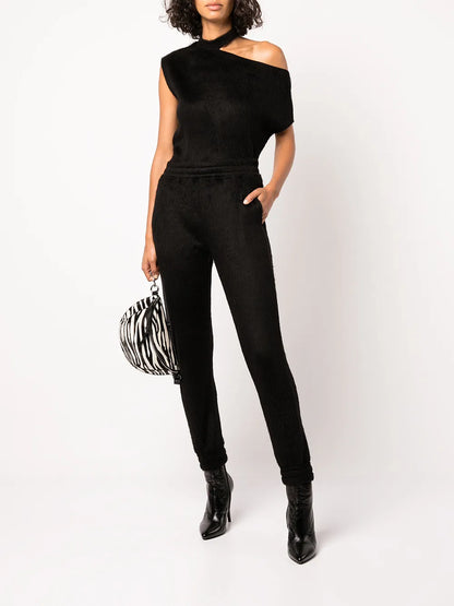 Asymmetric Cut-Detail T-Shirt