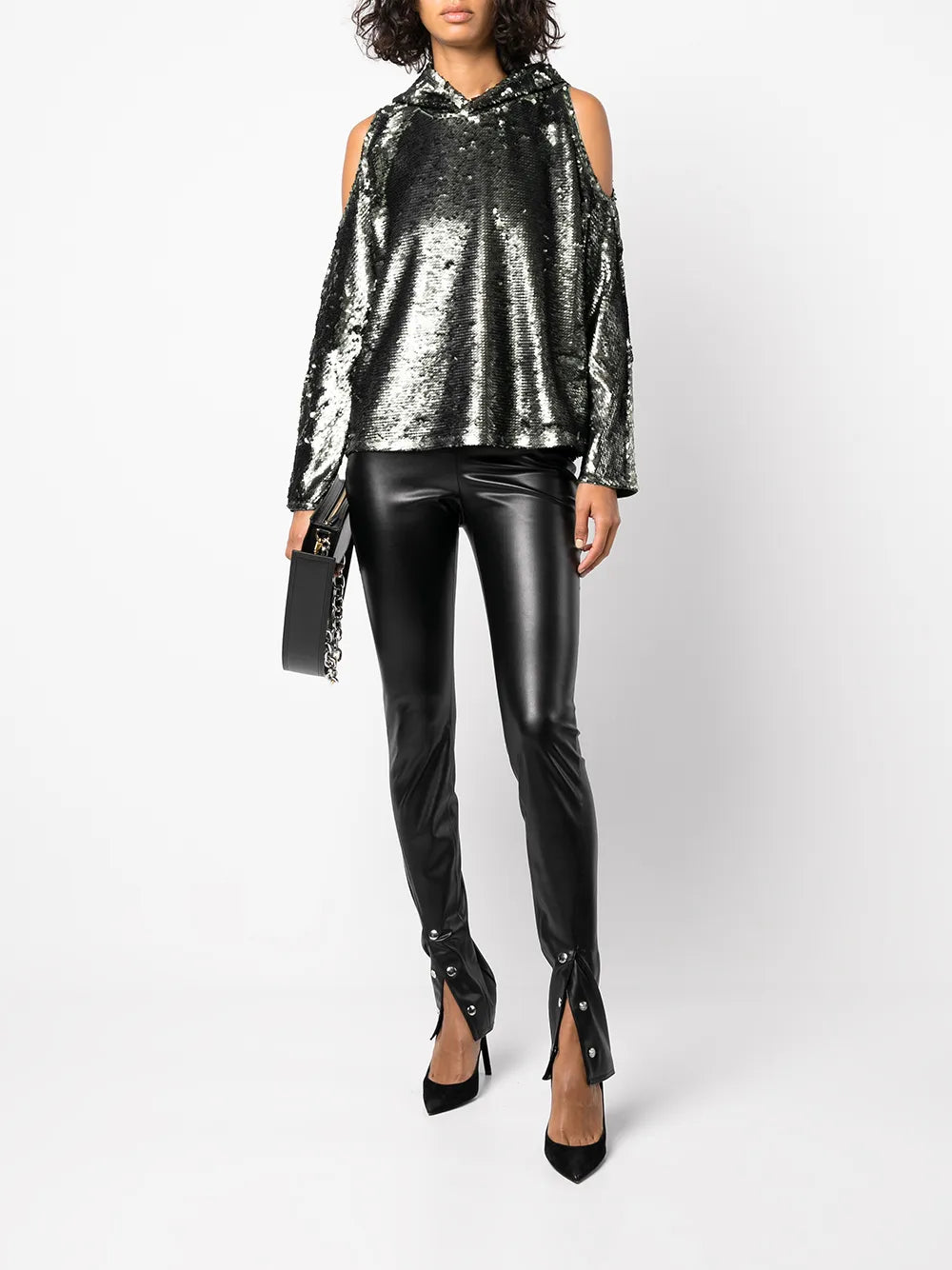 Asymmetric Cut-Detail Hoodie