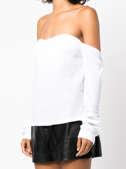 Off-Shoulder Long Sleeve Top