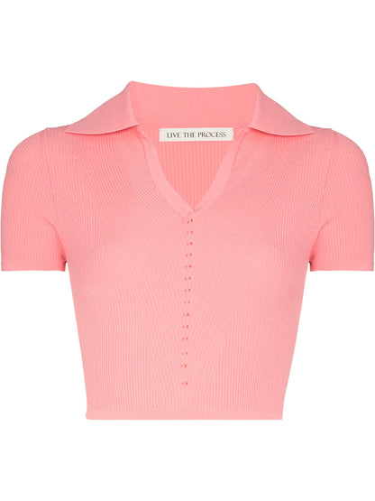 Atlas Cropped Polo Top