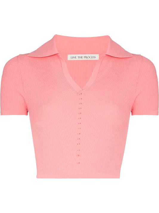 Atlas Cropped Polo Top