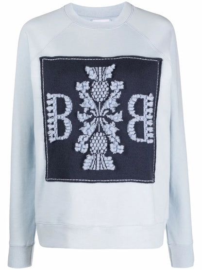 Embroidered Panelled Sweatshirt