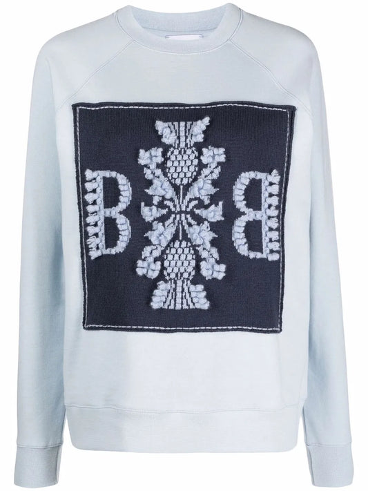 Embroidered Panelled Sweatshirt