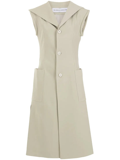 Sleeveless Longline Waistcoat