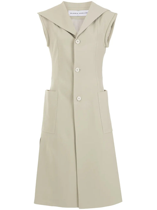 Sleeveless Longline Waistcoat