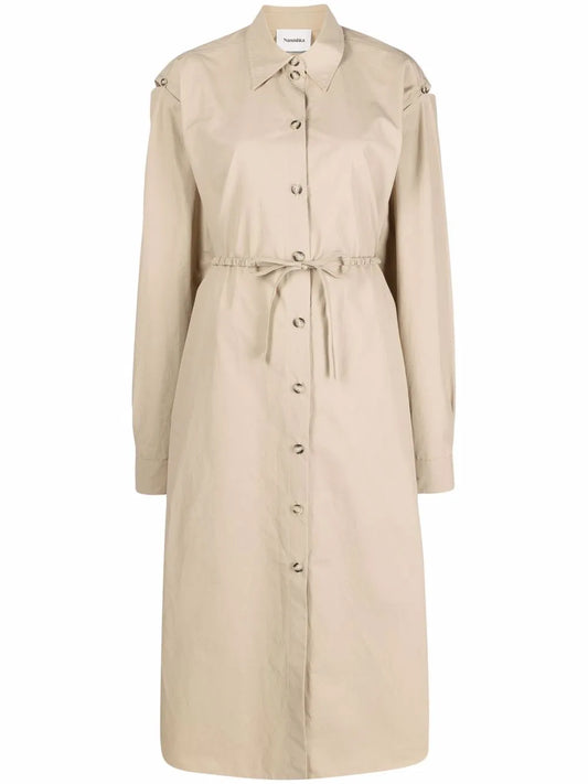 Belted Button-Down Shirt Dress