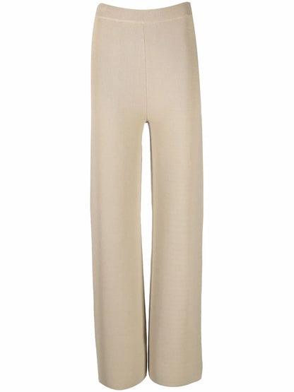 Straight-Leg Knitted Trousers