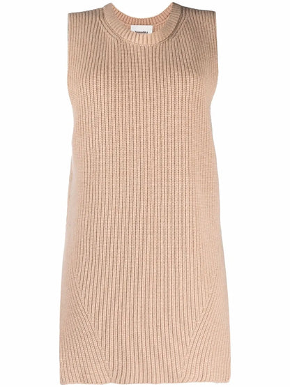 Oversized Ribbed-Knit Vest