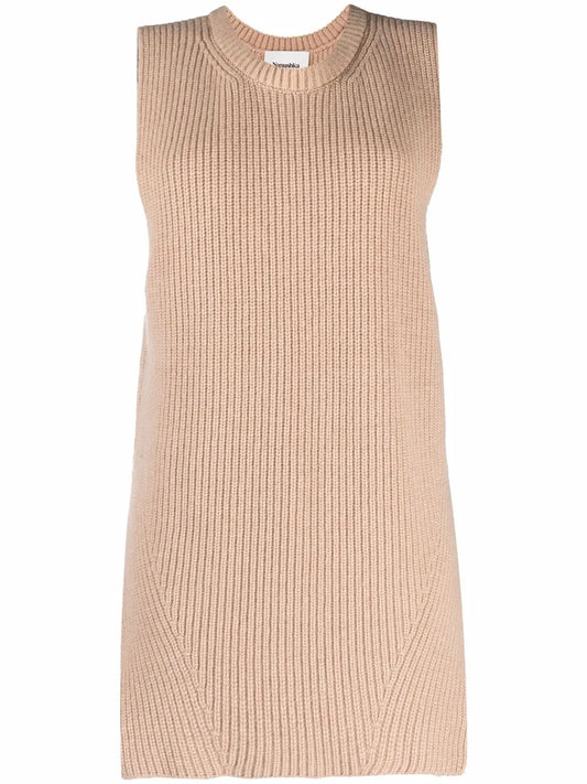 Oversized Ribbed-Knit Vest