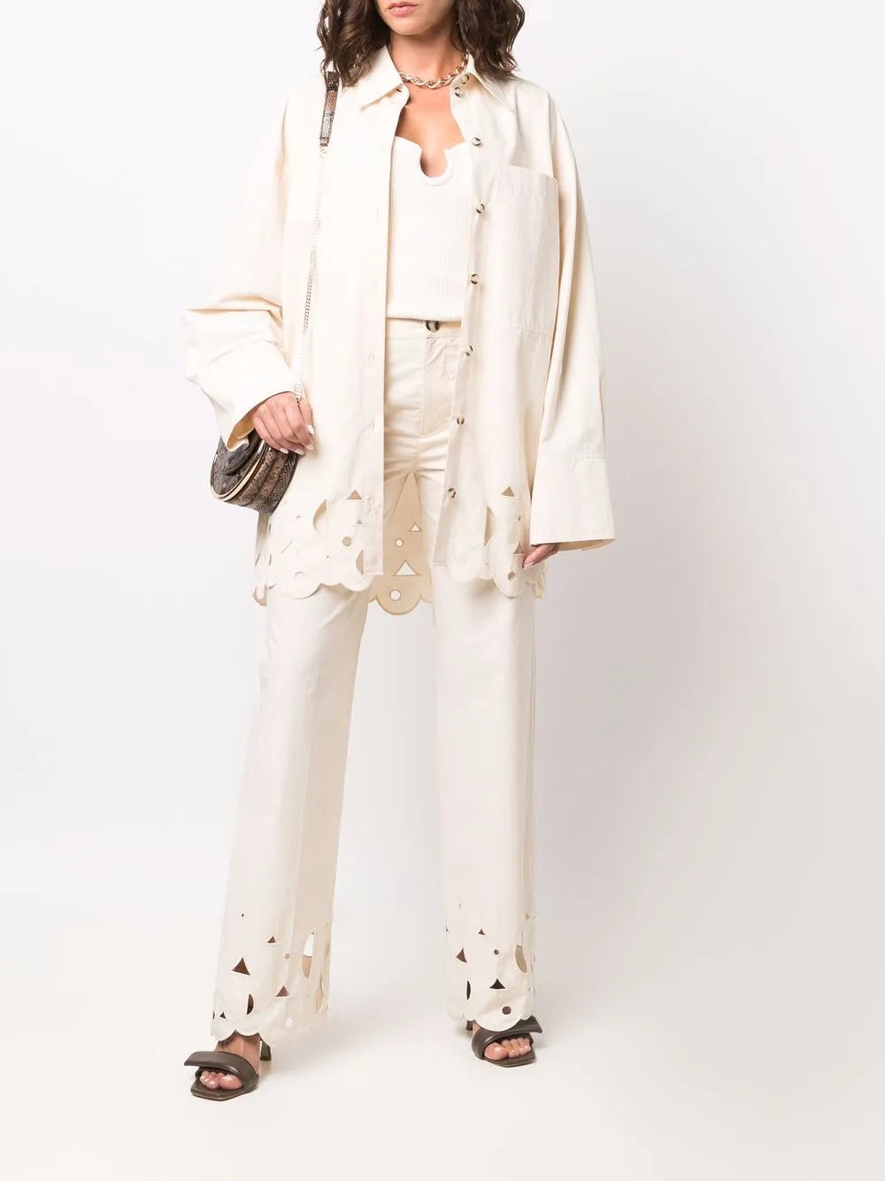 Perforated Cotton Shirt