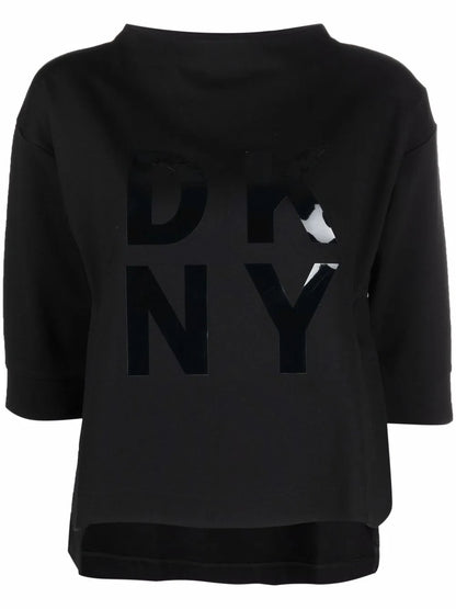 Logo-Print Cropped Sweatshirt
