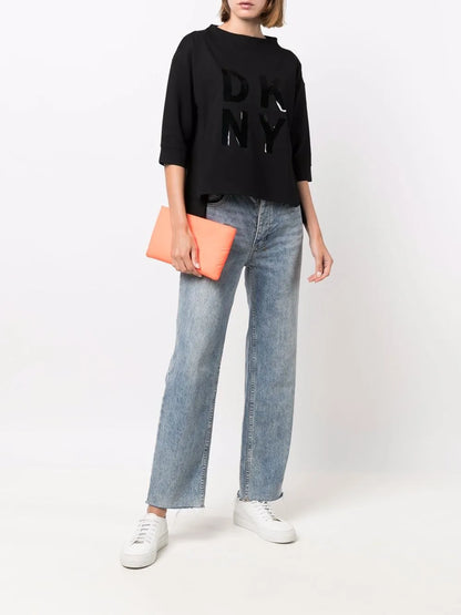 Logo-Print Cropped Sweatshirt