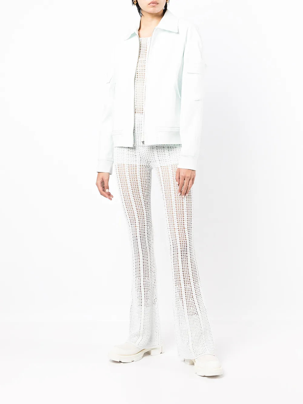 Zip-Up Fitted Bomber Jacket