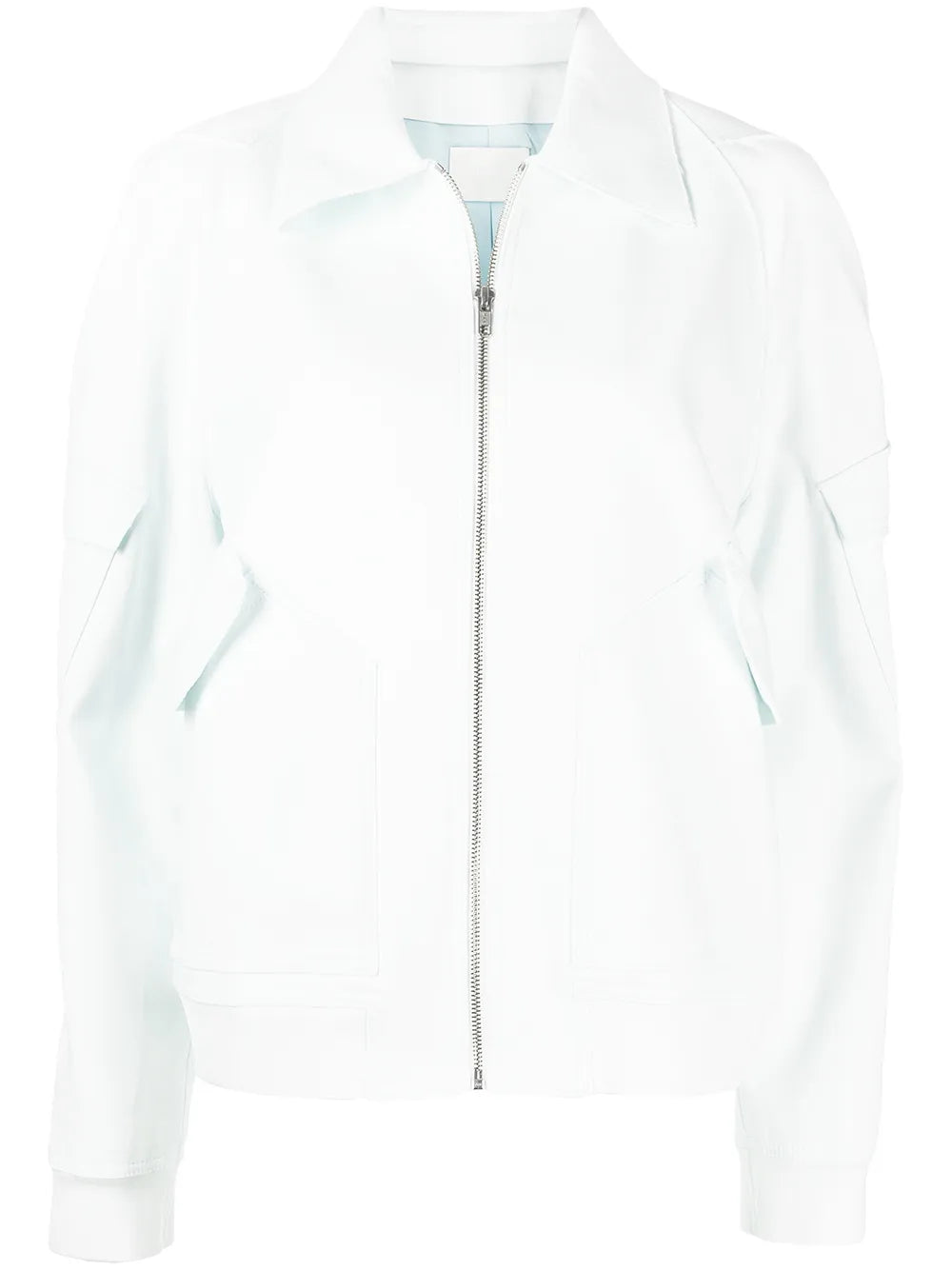 Zip-Up Fitted Bomber Jacket