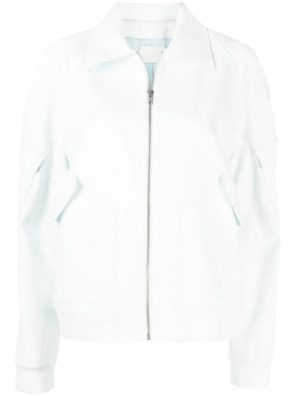 Zip-Up Fitted Bomber Jacket