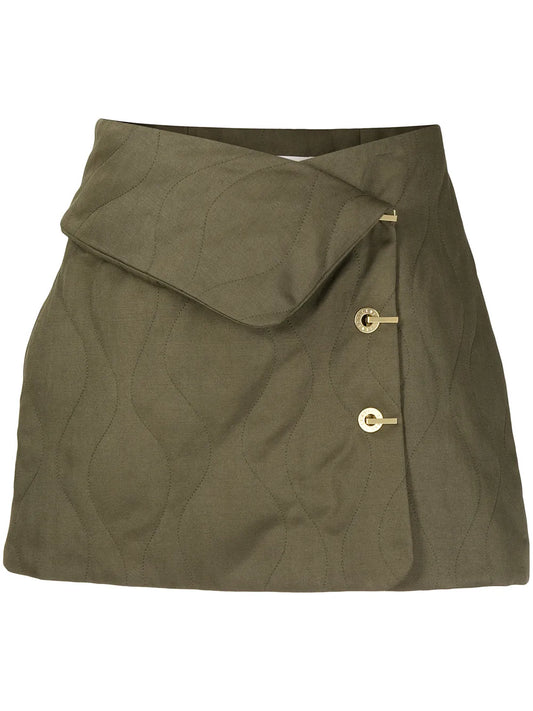 Quilted-Finish Mini Skirt