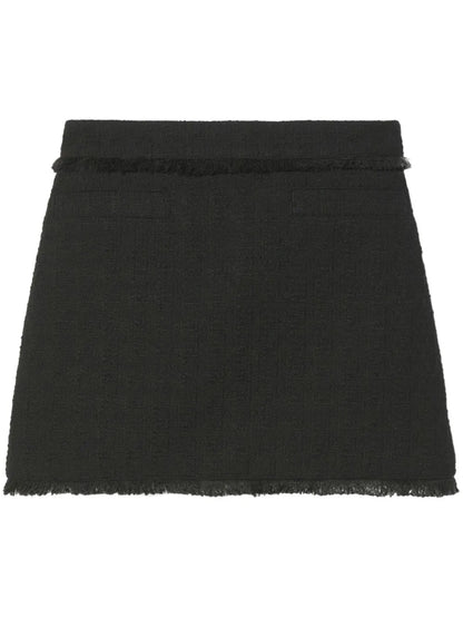 Tweed Knitted Mini Skirt
