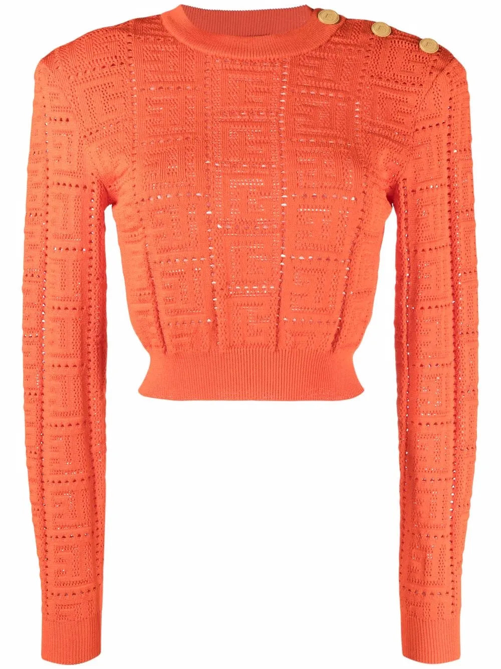 Maxi Monogram Cropped Jumper
