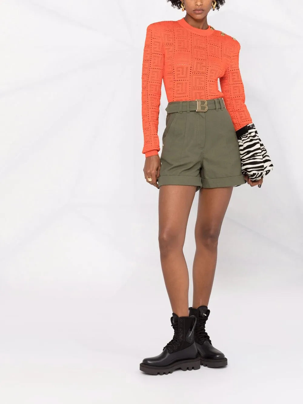 Maxi Monogram Cropped Jumper