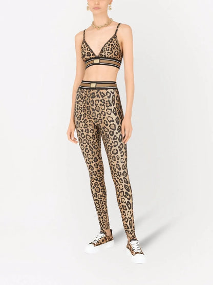 Leopard-Print Jersey Leggings