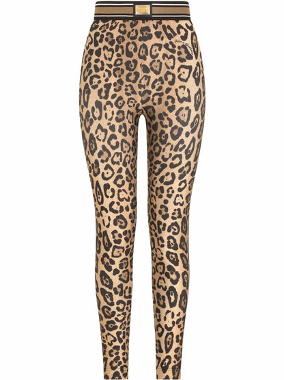 Leopard-Print Jersey Leggings